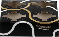 Intertan Set 50 Suporturi Pentru Pahare De Unică Folosință Pentru Cafea Cu 4 Compartimente