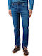 Greensboro Ανδρικό Παντελόνι Τζιν Ελαστικό Regular Straight Fit Μπλε