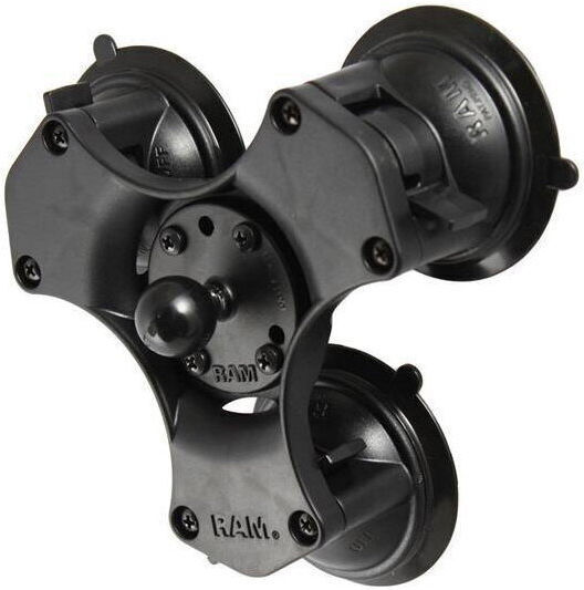 Ram Mounts Ram Twist-lock Triple Suction Cup Ball Base Size B Multicolor