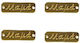 Decorative Label Plexiglass Mama Set of 5 Pieces Gold 3.4x1.1cm
