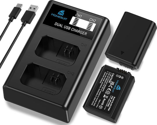 Set 2 Baterii Np-fw50 1300 Mah Încărcător Lcd Usb Sony Zv-e10 A6000 A6300 A6400 A6500 A5100 A5000 A7 A72 A7r A7r2 A7s2 7rm2 7sm2 7m2 A7r2 A7s2 55 Rx15 0 Ii Iii Iv Nex-3 5 6 7 Nex-f3