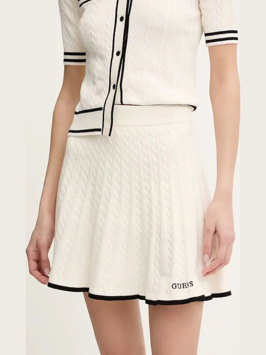 Guess Hohe Taille Mini Rock Beige