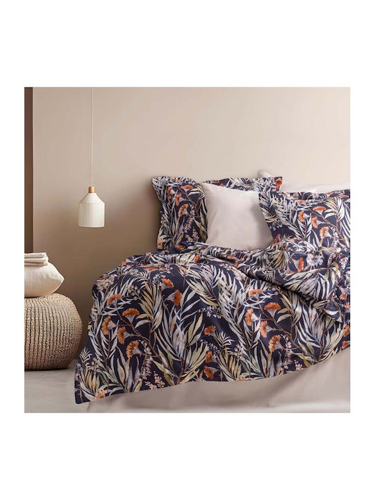 Class Home Collection Set Huse Pentru Pilote Din Bumbac Dublu Cu 4 Fețe De Pernă Și 1 Cearceaf 200x220cm Bone