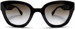 Fendi Sonnenbrillen Braune mit Horn umrandetem Rahmen