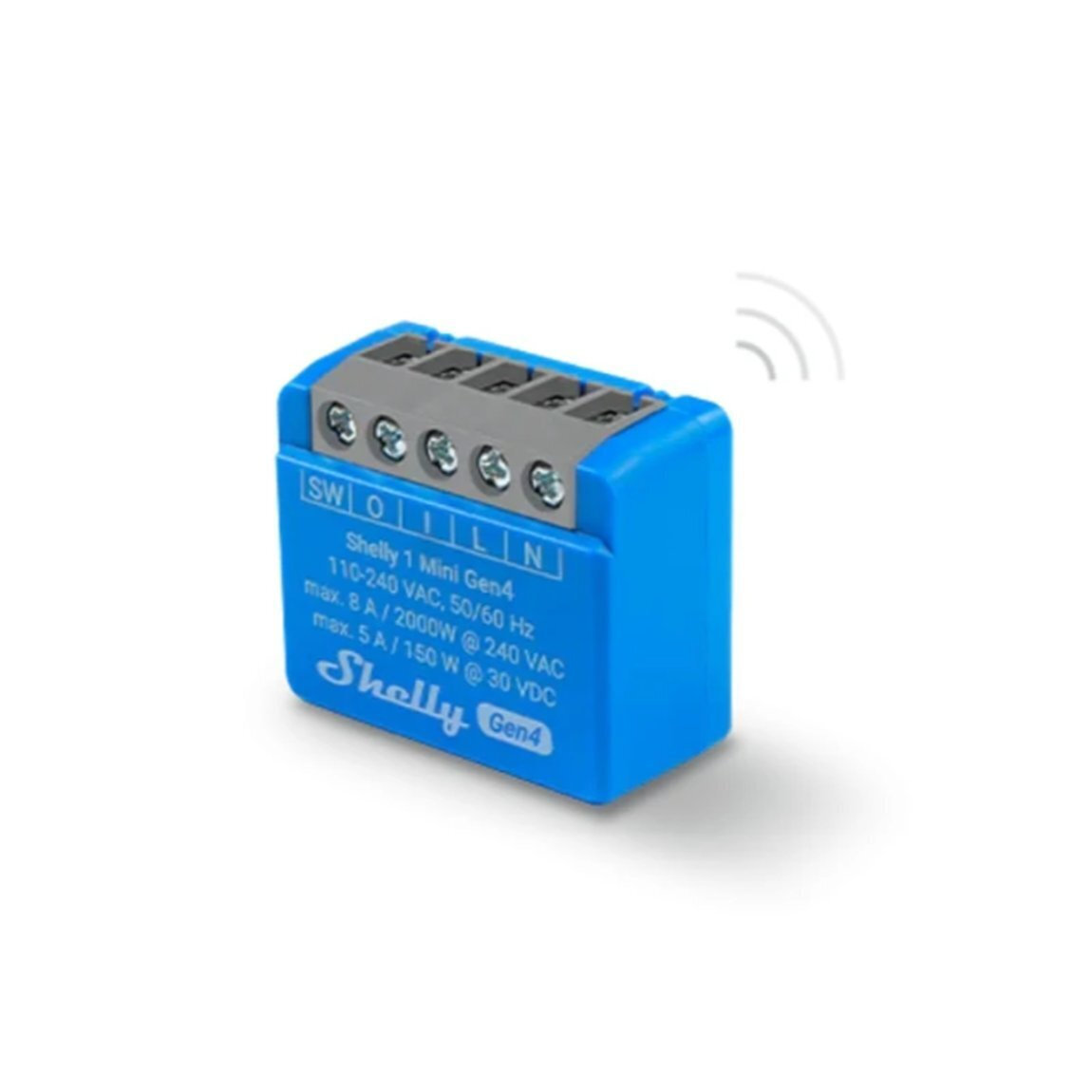 Shelly 1 Mini Gen4 Smart Switch 1 Καναλιού Wi-Fi, Bluetooth & ZigBee 8A (με Ουδέτερο)