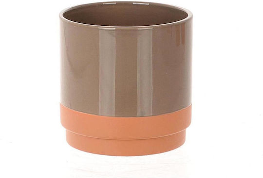 Atmosphera Ceramic Brown Plant Pot 13x13cm