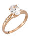 Ioannis Kosmima Women's Ring with Zircon in 14K Rose Gold