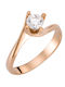 Ioannis Kosmima Single Stone Ring from 14K Rose Gold