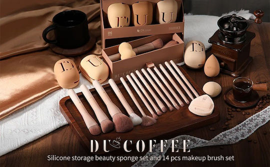 DUcare Set with Makeup Sponges for Silicone Powder 14 Pieces