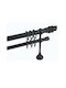 Frans Ausziehbare Metallische Vorhangstange Einzeln Φ25mm 140-250cm Schwarz Matt