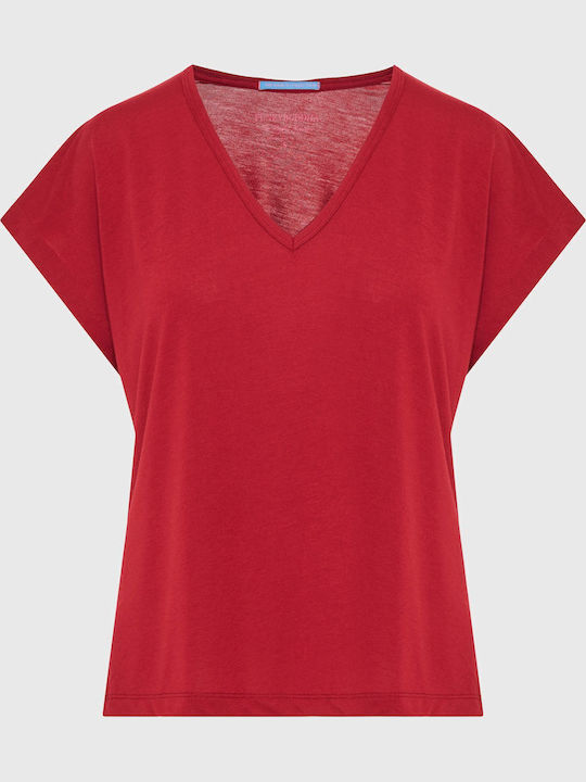 Funky Buddha Women's T-shirt Red