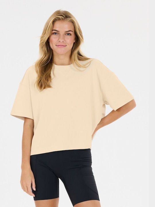 Women's Sports T-shirt Beige