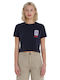 Women's Sports Crop Top Short Sleeve Purple