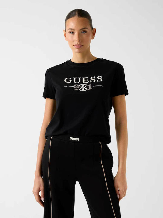 Guess Women's Blouse Short Sleeve Black