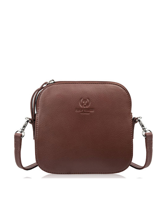 Paolo Peruzzi Leather Women's Shoulder Bag Brown