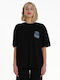 Women's Oversized Sports T-shirt Black