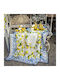 Tessitura Toscana Telerie Linen Tablecloth Cetara Blue 170x360cm