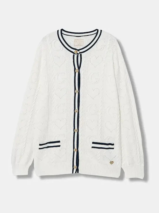 Kinder-Strickjacke Weiß
