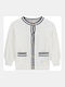 Kids Knitted Cardigan White