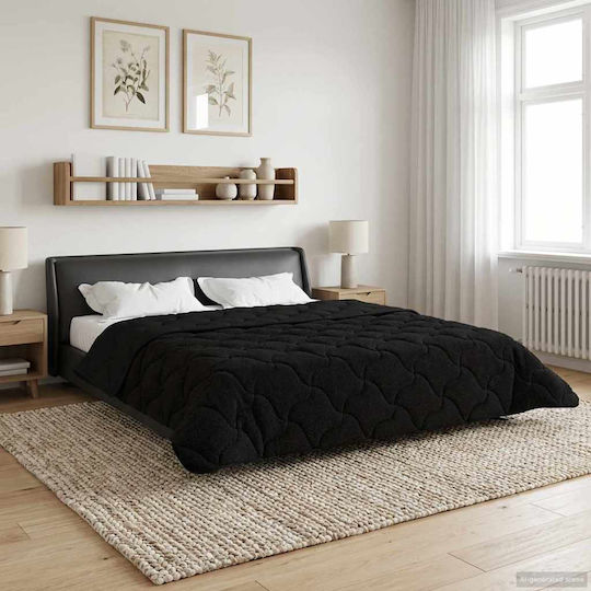 vidaXL Fleece Decke Übergröße 220x240cm Schwarz