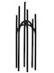 Metal Candle Holder In Black Colour 30x26x92cm