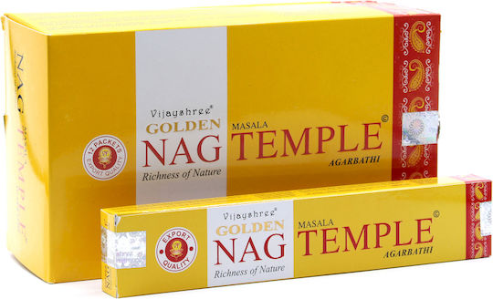 Golden Nag Temple Vijayshree Masala Agarbathi Incense 15g Home Fragrance Sticks