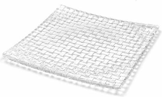 Piață De Servire Pătrată Din Sticlă Transparentă 27.7x27.7cm Piață De Servire Pătrată Din Sticlă Transparentă 27.7x27.7cm