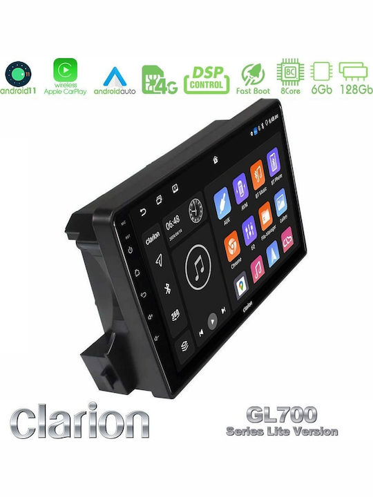 Clarion Car Audio System for Ssangyong Actyon / Kyron 2005-2014 Bluetooth USB WiFi GPS Apple CarPlay Android Auto with 9" Touch Screen