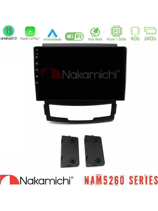Nakamichi Car Audio System for SsangYong Korando 2010-2014 Bluetooth USB WiFi GPS Apple CarPlay Android Auto with 9" Touch Screen