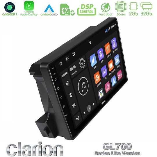 Clarion Car Audio System for Ssangyong Actyon / Kyron 2005-2014 Bluetooth USB WiFi GPS Apple CarPlay Android Auto with 9" Touch Screen