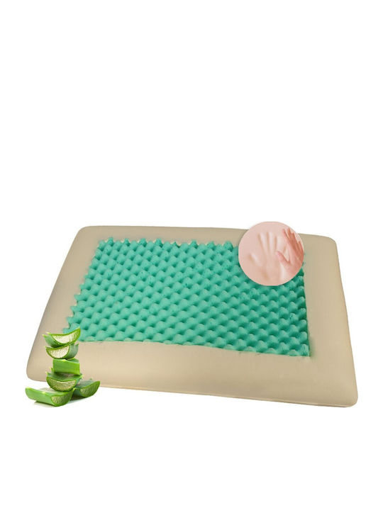 Amve Memory Visco Aloe Vera Bed Pillow Memory Foam Anatomic 40x60x13cm