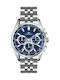 Ferro Men's Battery Watch With Silver Metal Bracelet