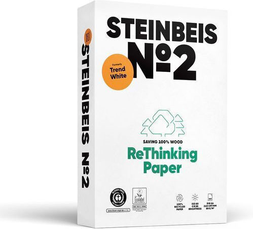 Steinbeis Ανακυκλωμένο Χαρτί Εκτύπωσης A4 80gr/m² 15x500 φύλλα