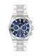 Ferro Men's Battery Watch With Silver Metal Bracelet