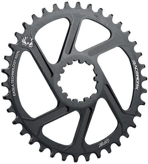 Racework 7075-t6 Sram Mountain Bike Μονή Πλάκα Στρογγυλό Γρανάζι Ποδηλάτου Προδιαγραφές 3mm 38t
