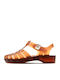 Damen Flache Sandalen Braun