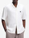 Espino Short Sleeve Shirt in Wide Line Offwhite
