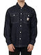Worker Long Sleeve Cotton Shirt Dark Blue