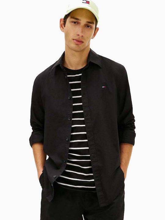 Tommy Hilfiger Long Sleeve Cotton Shirt Black