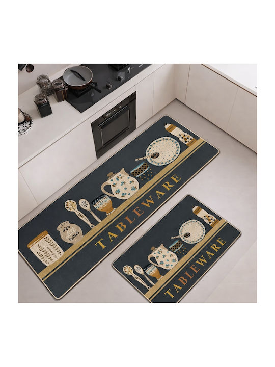 My Home Luxury Χαλάκι Κουζίνας Διάδρομος με Αντιολισθητικό Υπόστρωμα 60x150εκ.
