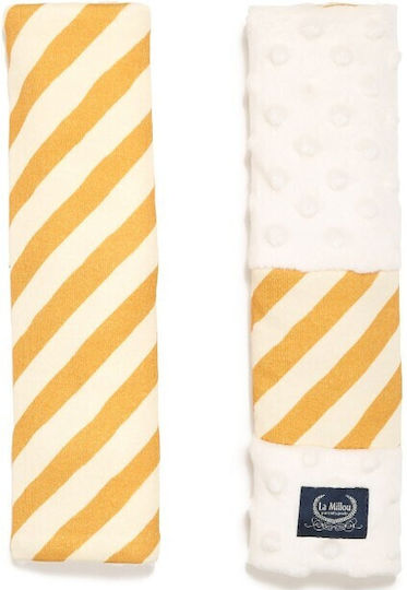 La Millou Yellow Seat Belt Pillow Sheela Stripes
