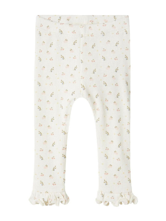 Kids Leggings Long White-Beige