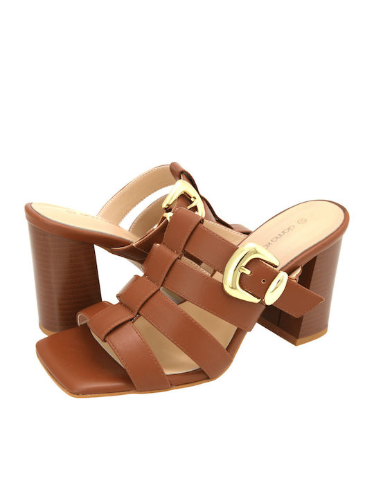 Gianna Kazakou Leather Tabac Brown Sandals