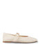Women's Ballerina Shoes With Strap In Beige Colour