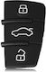 Audi Car Key Remote Shell Buttons 3 Buttons