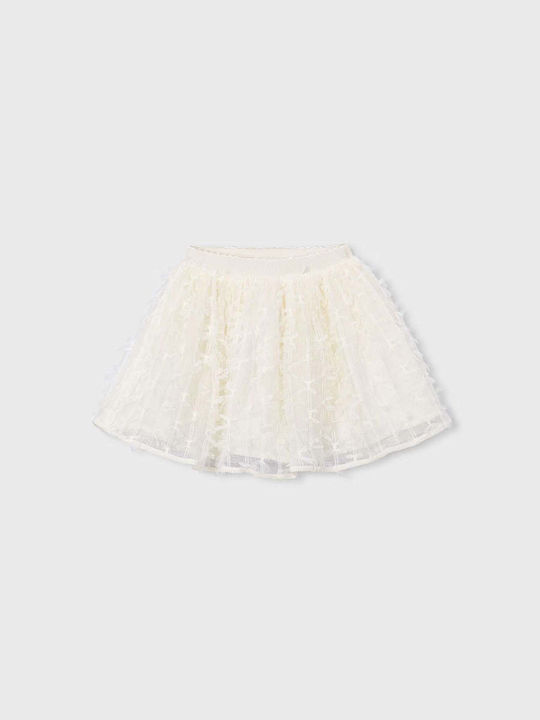 Mayoral Kids Tulle Skirt Ecru