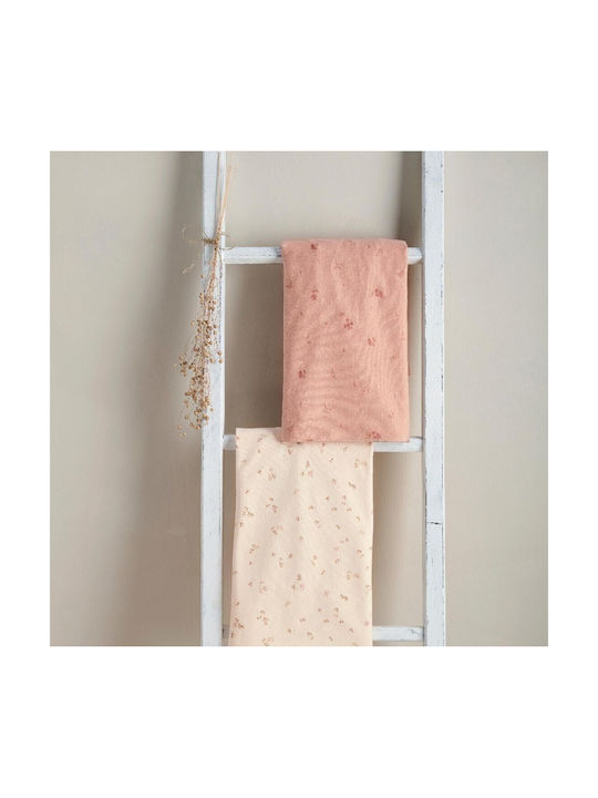 Mamas & Papas Baby Sheets Crib Cotton Fitted Pink 140x110cm 2 Pieces