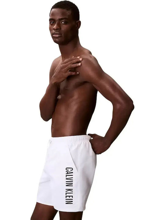 Calvin Klein Medium Drawstring Ανδρικό Μαγιό Σορτς White