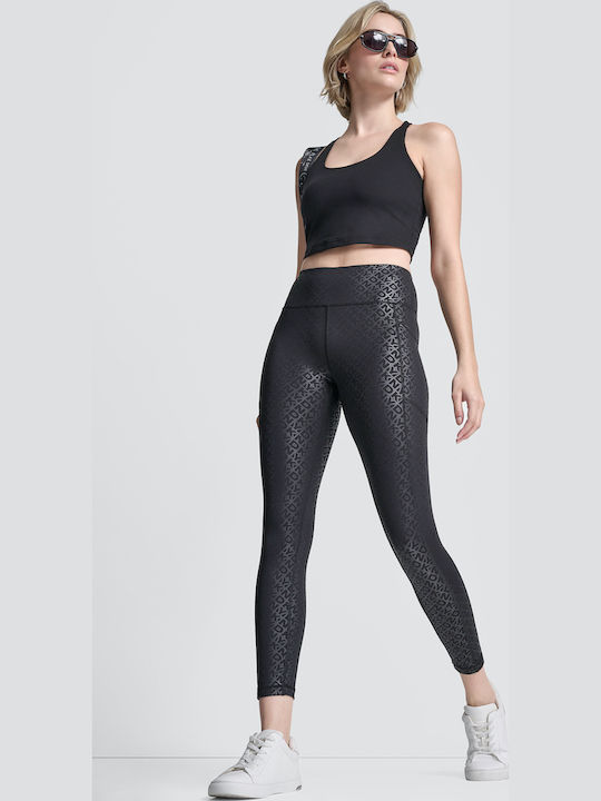 DKNY Γυναικείο Cropped Κολάν Μαύρο