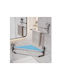 TnS Double Bathroom Rail Wall-Mounted with Sticker Silver
